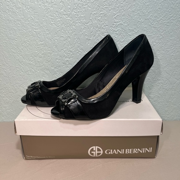 Giani Bernini Shoes Giani Bernini Simona Black Suede Patent Leather